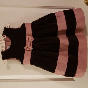 𝅺samantha Says Brown and Pink Velvet  Dress